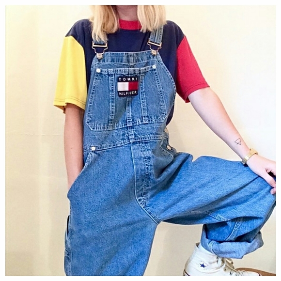 tommy jeans corduroy dungaree overall